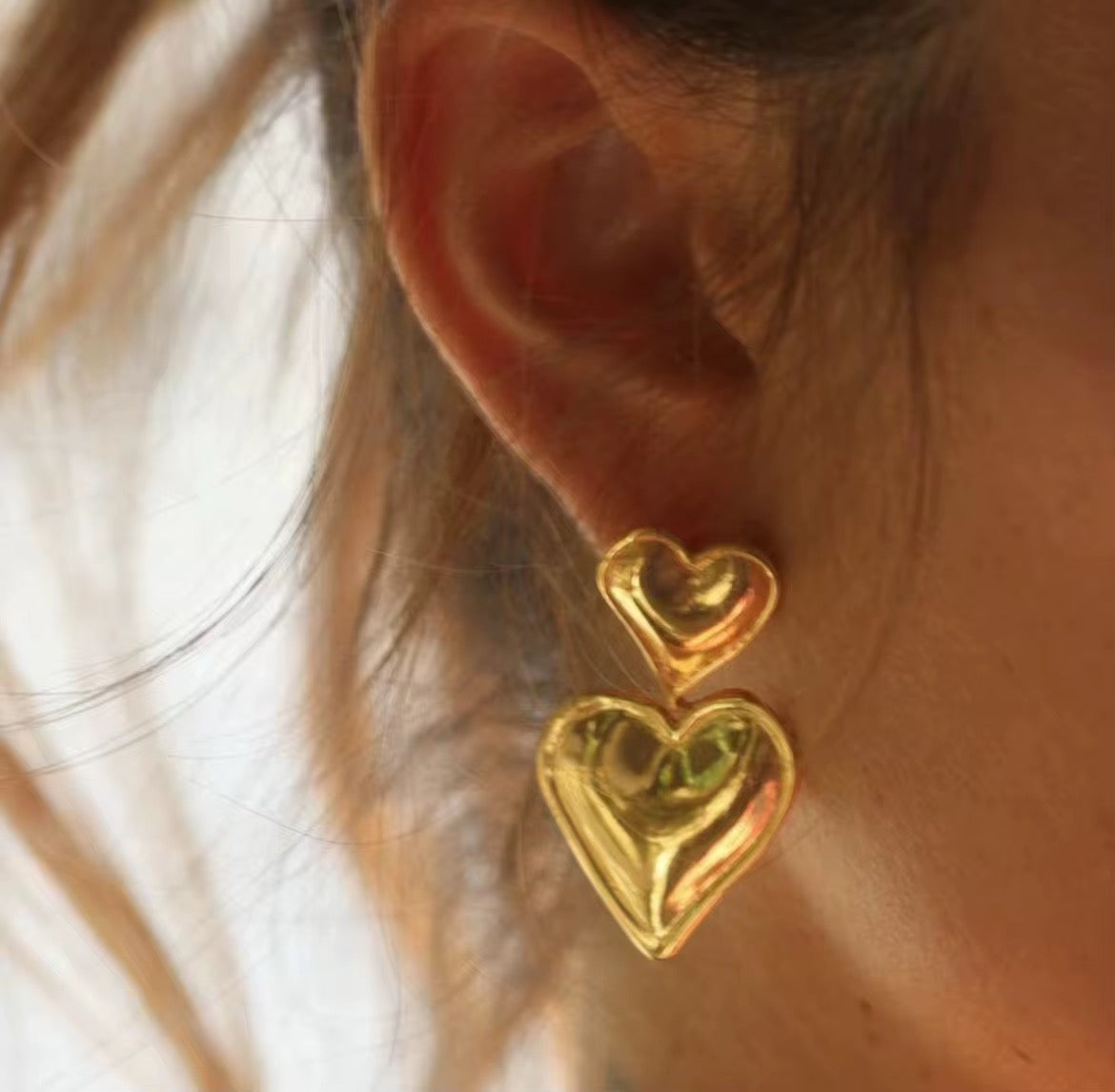 Heart Drop Earrings