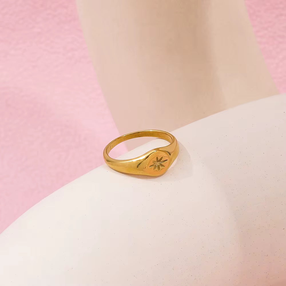 Gold Starburst Ring